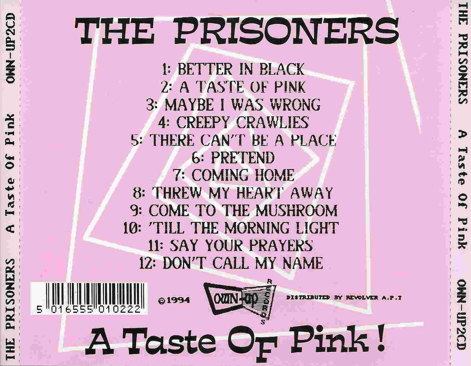 Back cover of OWNUP 2 CD